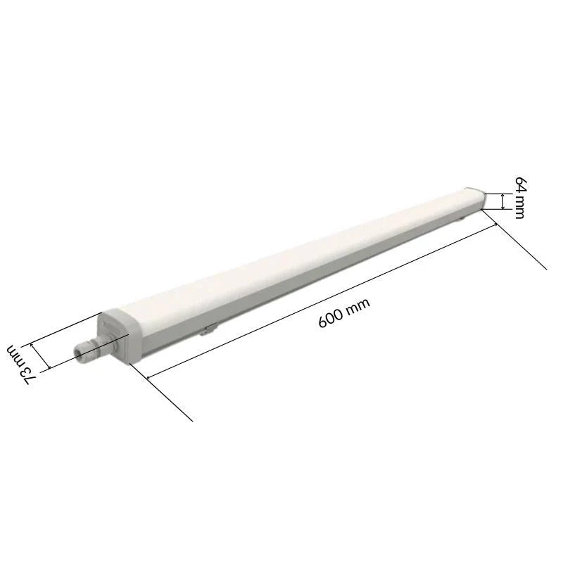 Réglette LED étanche 60cm 15W IP66 120lm/w (Pack de 10) - Silamp France