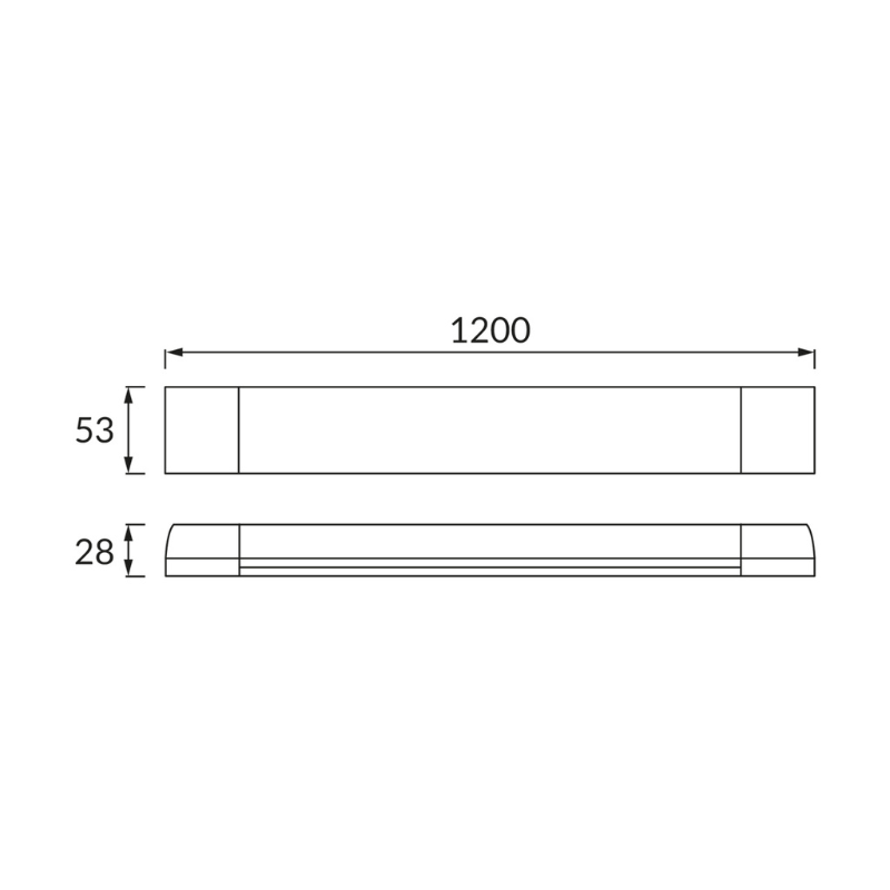 Réglette LED Plate 120cm 36W IP65 - Silamp France