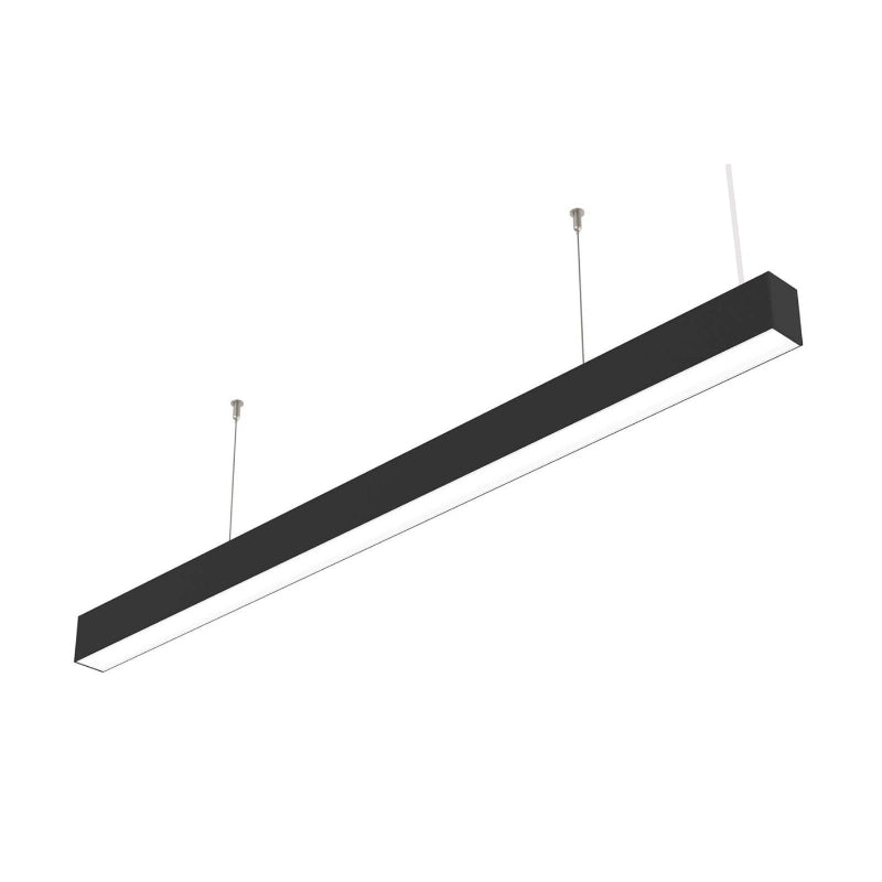 Réglette Suspendue 120 cm Noire 48W CCT - 3000K/4000K/6000K (Pack de 10) - Silamp France