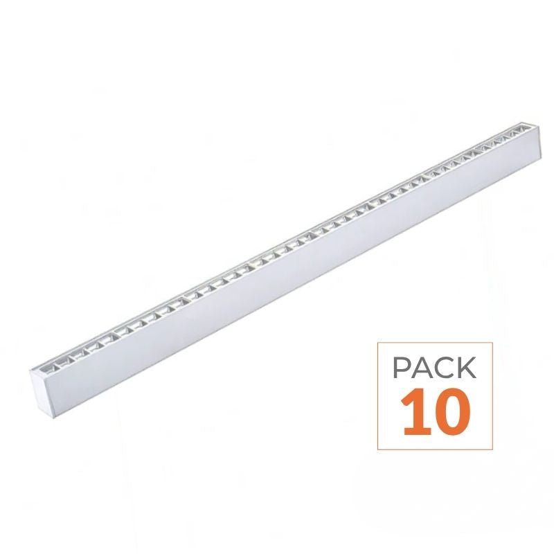 Réglette Suspendue LED 120cm 35W Blanc (Pack de 10) - Silamp France