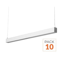 Pack de  10 - Réglette Suspendue LED Large 120cm 35W Argent