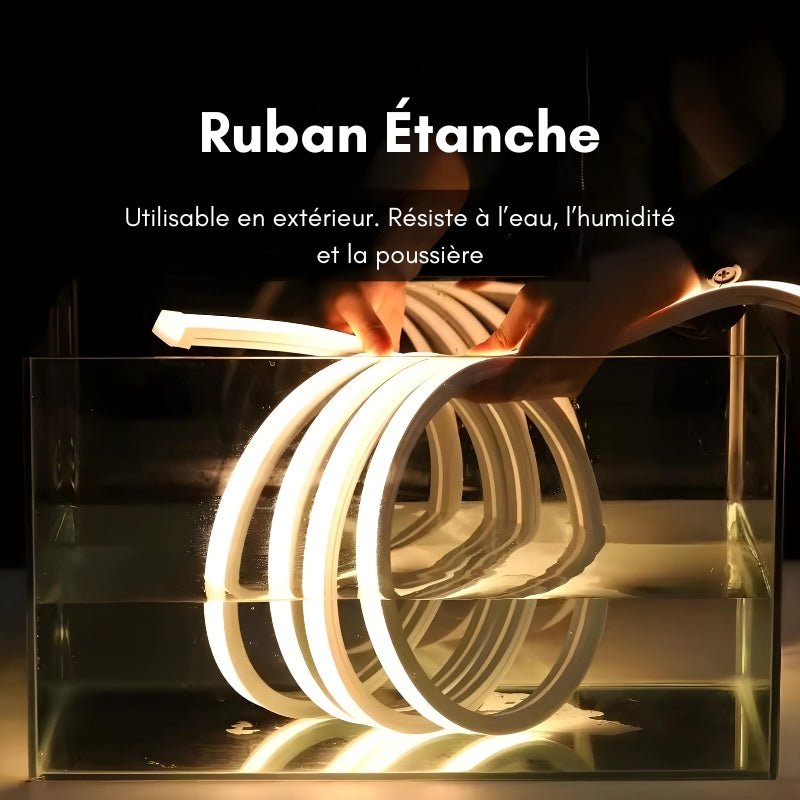 Ruban LED 220V 50M 10x10mm IP65 Finition Continue - Silamp France