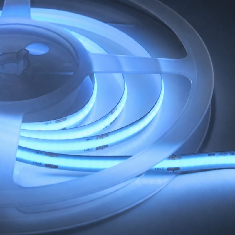 Ruban LED COB 5M 24V 8mm IP20 320LED/m - Bleu - Silamp France