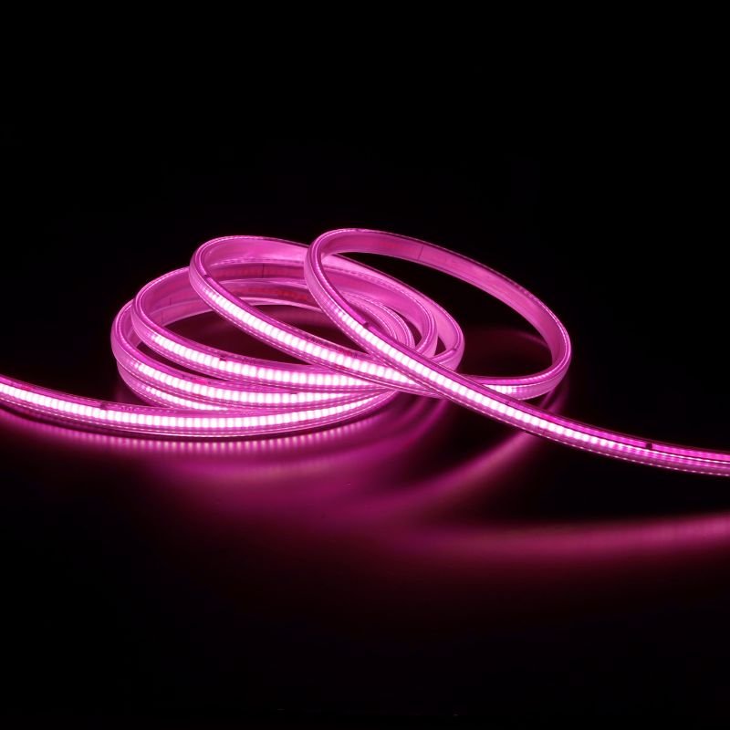 Ruban LED COB AC 296 LED/m 220V 10W/m IP65 50M - Rose - Silamp France