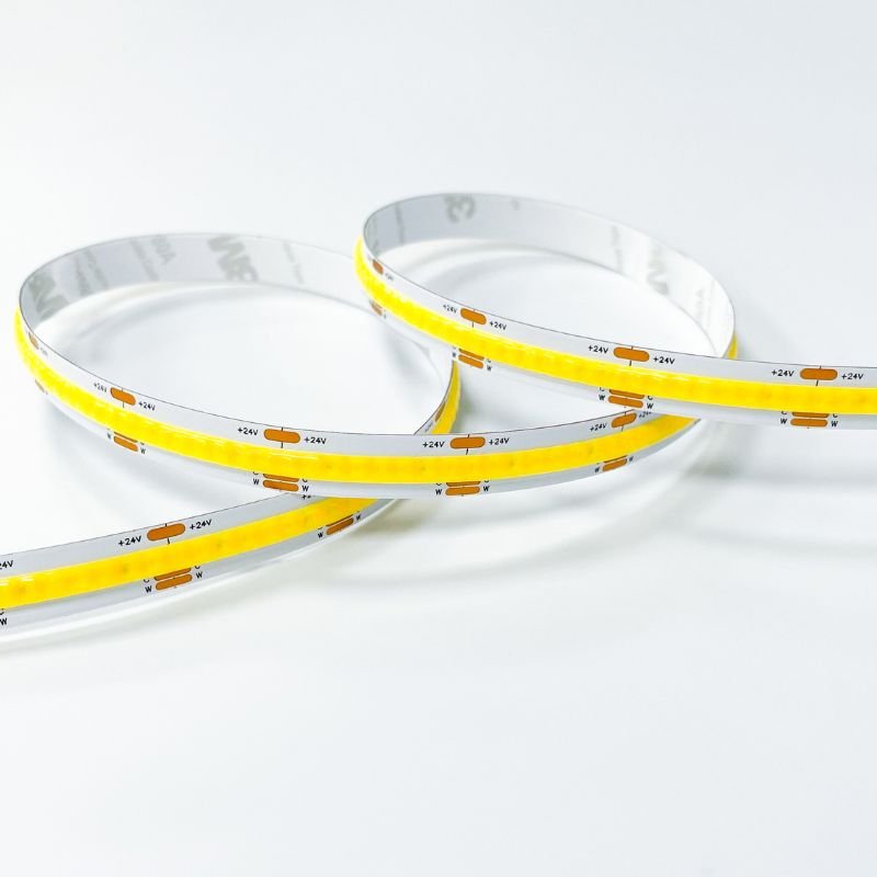 Ruban LED COB CCT 5M 24V IP20 608LED/m 8.2W/m 10mm - 2700K/4000K/6000K - Silamp France