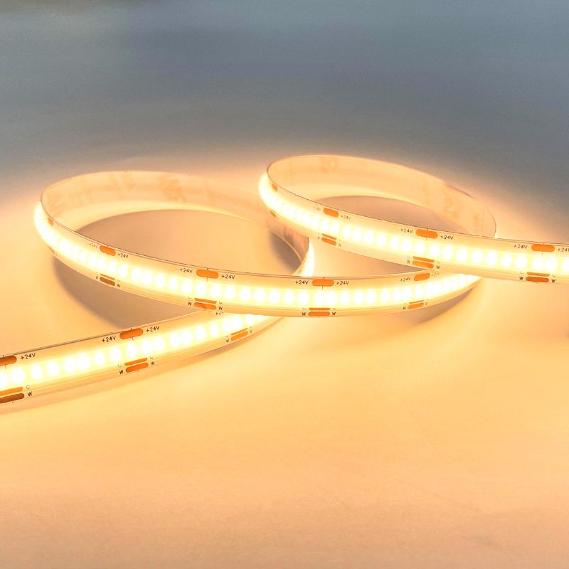 Ruban LED COB CCT 5M 24V IP20 608LED/m 8.2W/m 10mm - 2700K/4000K/6000K - Silamp France
