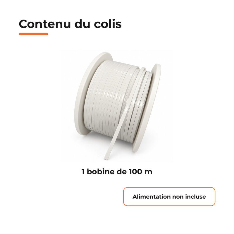 Ruban LED Néon Silicone 9,6W/m 100M 24V IP67 SMD2835 120LED/m - Silamp France