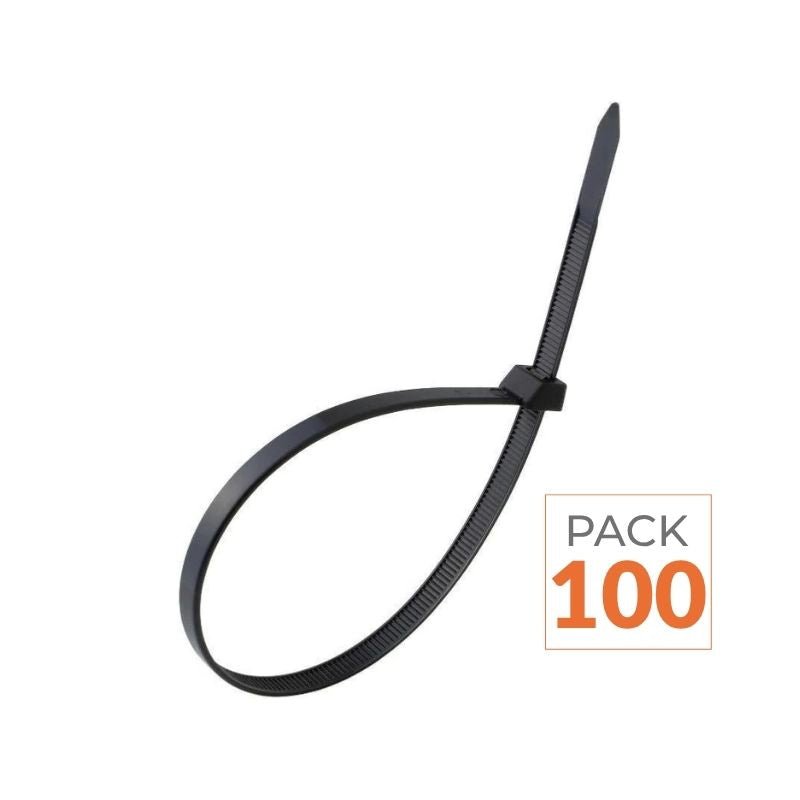 Serre - câbles 100 x 3,5mm Noir (Pack de 100) - Silamp France