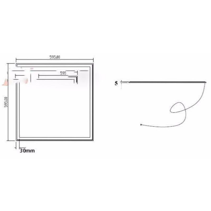 Pack de  3 - Panneau LED 60x60 Slim 48W BLANC