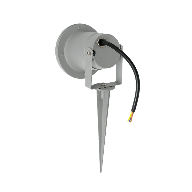 Spot à Piquer LED Extérieur IP44 Gris pour Ampoule GU10 - Silamp France