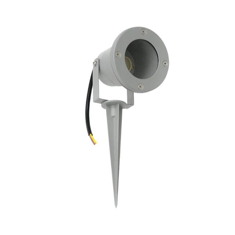 Spot à Piquer LED Extérieur IP44 Gris pour Ampoule GU10 - Silamp France