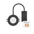 Pack de  10 - Spot Encastrable 6W Dimmable CCT IP65 NOIR - 3000K/4000K/6500K