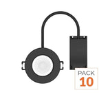 Spot Encastrable 6W Dimmable CCT IP65 NOIR - 3000K/4000K/6500K (Pack de 10)