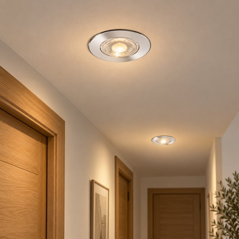 Spot Encastrable Coupe-Feu 6W ø86mm Dimmable CCT IP65 Chrome - 3000K/4000K/6500K - Silamp France