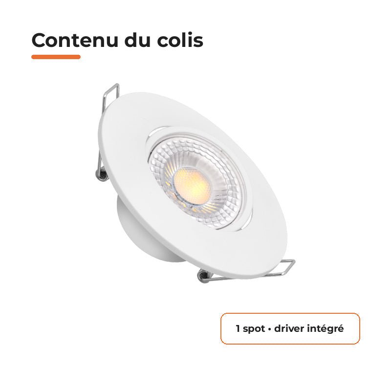 Spot Encastrable Extra Plat 4W CCT Blanc ø90mm - 3000K/4000K/6500K - Silamp France
