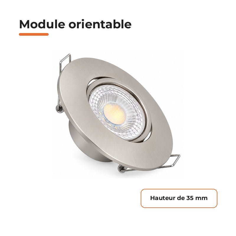 Spot Encastrable Extra Plat 4W CCT Chrome ø90mm - 3000K/4000K/6500K - Silamp France
