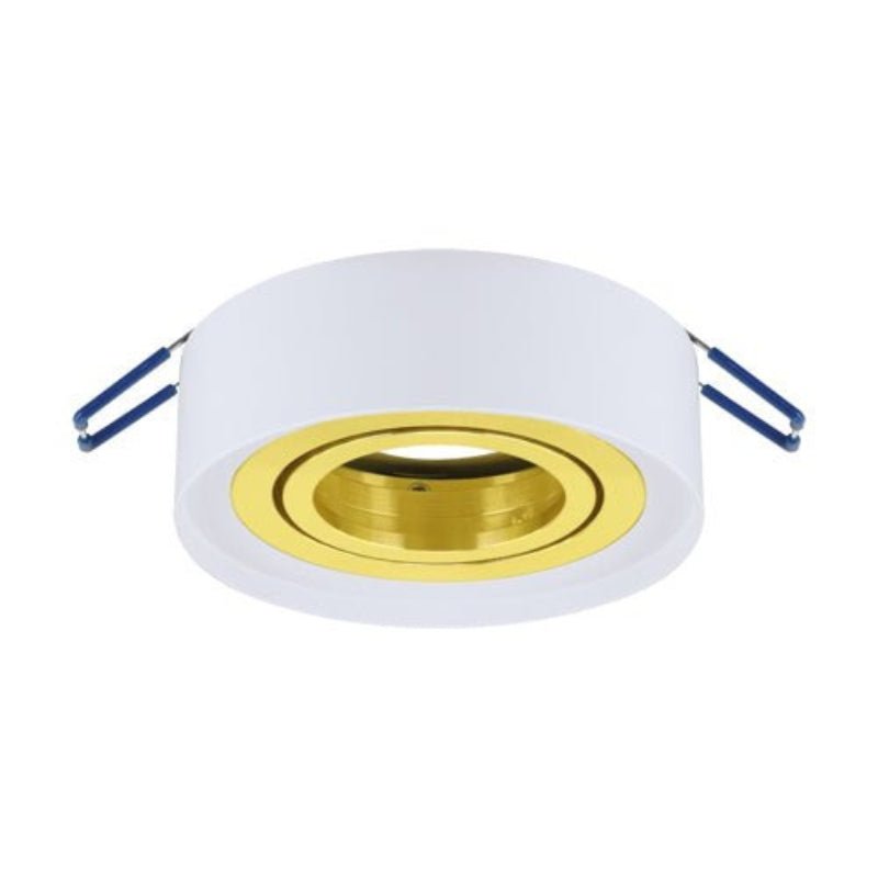 Spot Encastrable Orientable BLANC et OR pour Ampoule GU10 - Silamp France