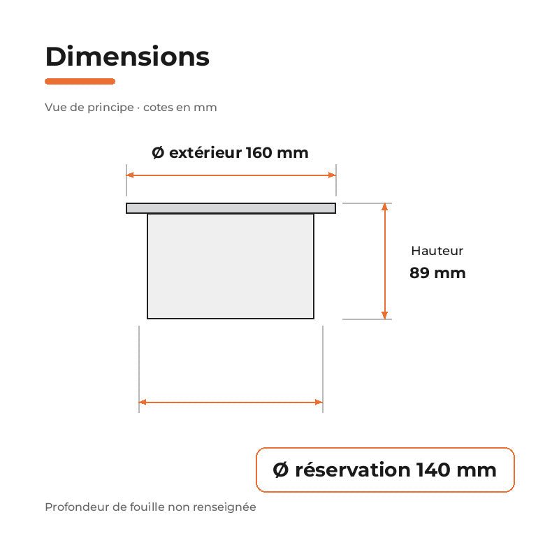Spot Extérieur Encastrable 12W IP67 220V Sol 30° Ø160 - Silamp France