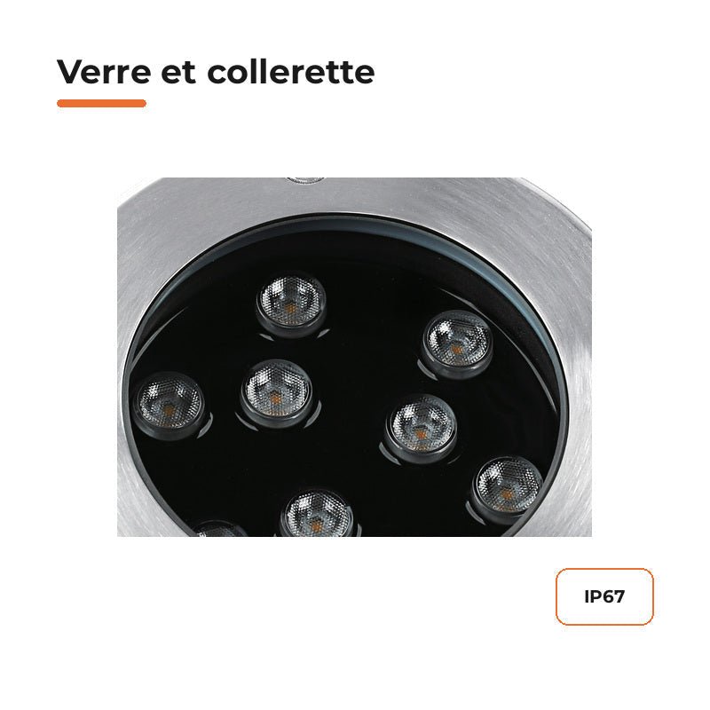 Spot Extérieur Encastrable 9W IP67 220V Sol 30° Ø120 - Silamp France