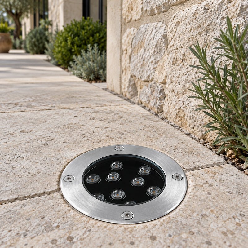 Spot Extérieur Encastrable 9W IP67 220V Sol 30° Ø120 - Silamp France