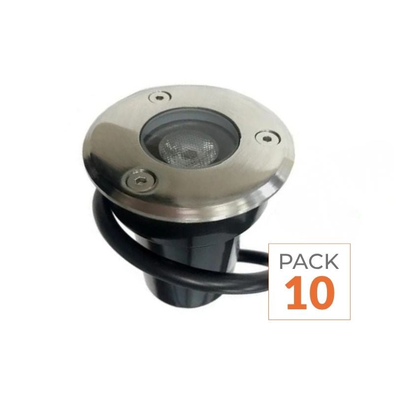 Spot Extérieur Encastrable LED IP65 220V Sol 3W 45° (Pack de 10) - Silamp France