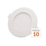 Spot LED Downlight Rond 6W Blanc CCT - 3000K/4000K/6000K (Pack de 10)