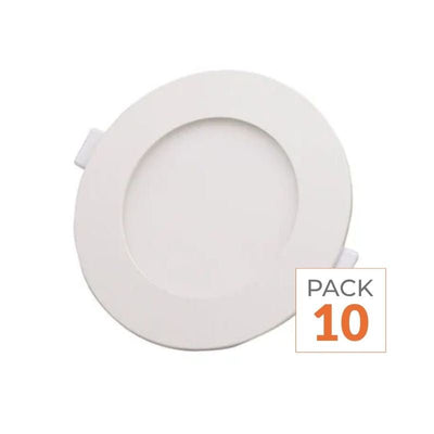 Spot LED Downlight Rond 6W Blanc CCT - 3000K/4000K/6000K - Pack de 10