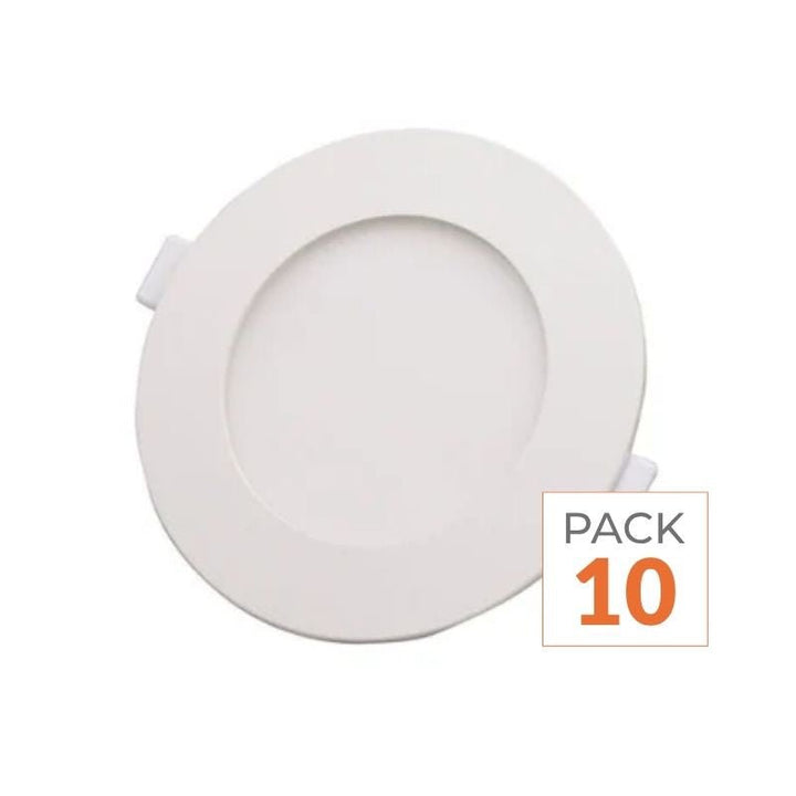 Pack de  10 - Spot LED Downlight Rond 6W Blanc CCT - 3000K/4000K/6000K