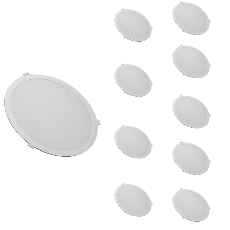 Spot LED Encastrable 35W Diamètre 30cm CCT 3000K/4200K/6400K ( Pack de 10 ) - Silamp France