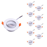 Spot LED Encastrable 7W BLANC Orientable 30° Transformateur Intégré (Pack de 10)