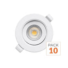 Pack de  10 - Spot LED Encastrable 9W CCT 38° Orientable - 3000K/4000K/6000K
