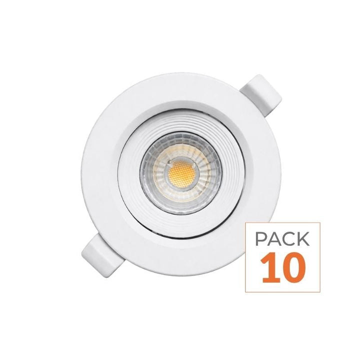 Pack de  10 - Spot LED Encastrable 9W CCT 38° Orientable - 3000K/4000K/6000K