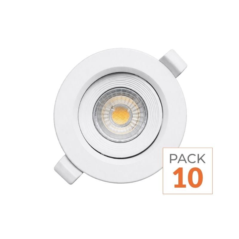 Spot LED Encastrable 7W CCT 38° Orientable - 3000K/4000K/6000K (Pack de 10) - Silamp France