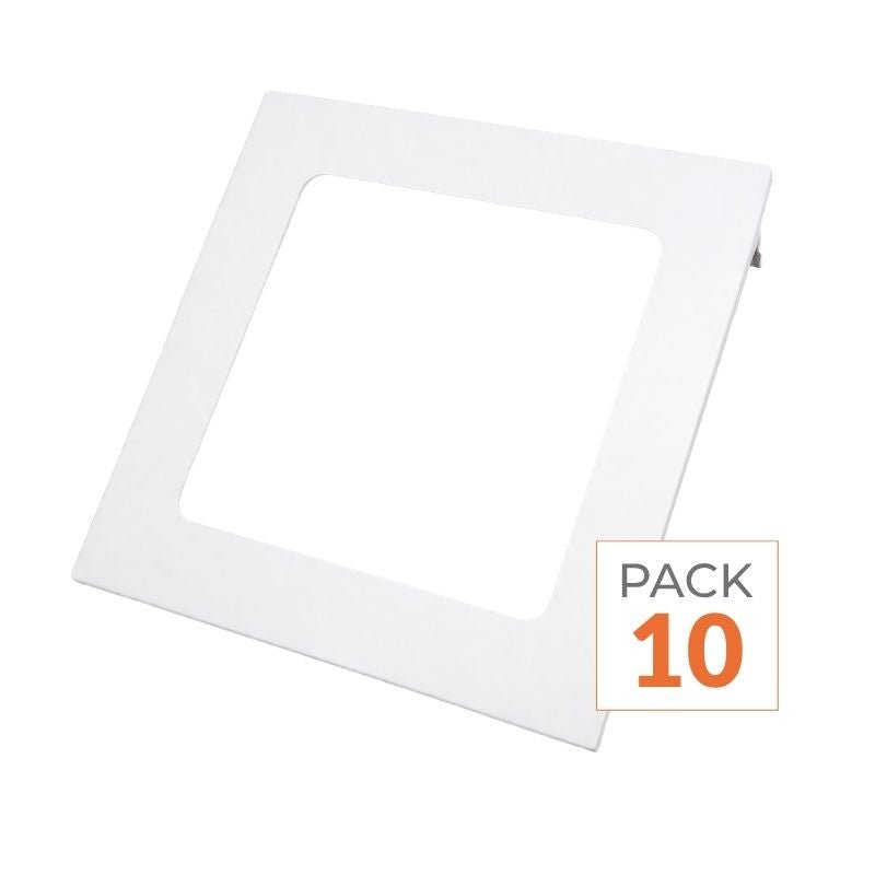 Spot LED Encastrable Carré BLANC 18W (Pack de 10) - Silamp France