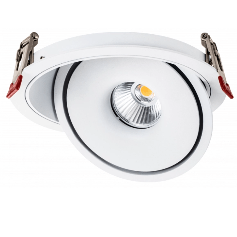 Spot LED Encastrable COB 30W Rond ø200mm Orientable CCT Blanc - 3000K/4000K/6000K - Silamp France