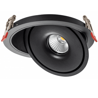 Spot LED Encastrable COB 30W Rond ø200mm Orientable CCT Noir - 3000K/4000K/6000K