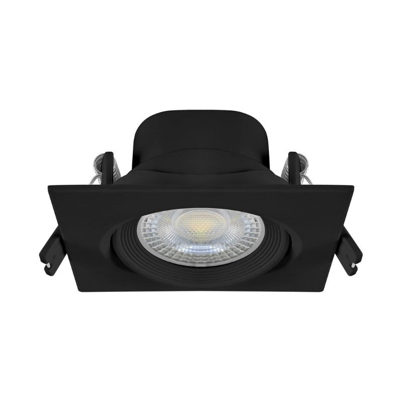 Spot LED Encastrable Orientable 5W Carré Noir SMD - Silamp France