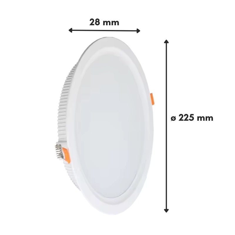 Spot LED Encastrable Plat Étanche 30W BLANC Transformateur Intégré - Silamp France