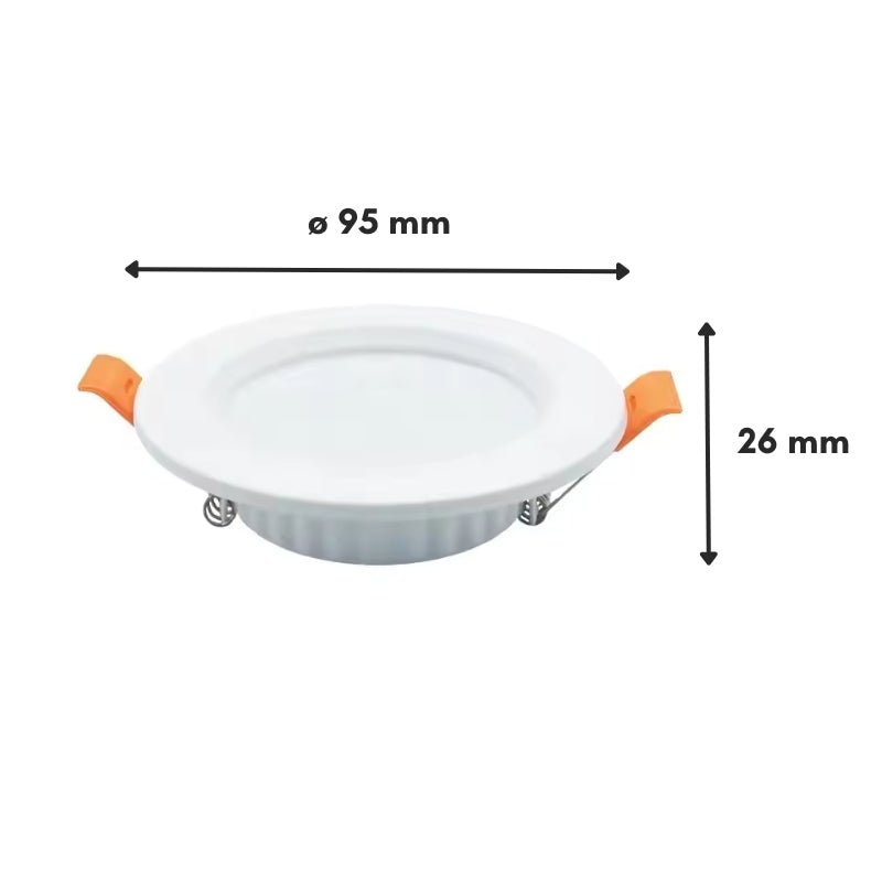 Spot LED Encastrable Plat Étanche 7W BLANC Transformateur Intégré (Pack de 50) - Silamp France