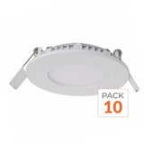 Pack de  10 - Spot LED Encastrable Rond BLANC 12W
