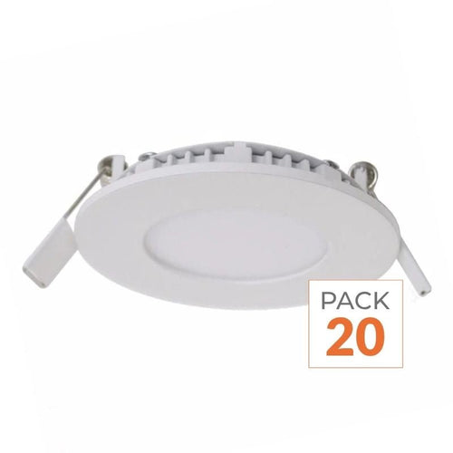 Spot LED Encastrable Rond BLANC 12W - Pack de 20