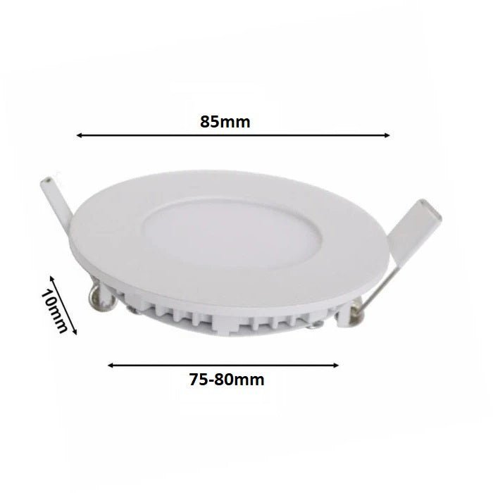 Spot LED Encastrable Rond BLANC 3W CCT - 3000K/4000K/6500K (Pack de 10) - Silamp France
