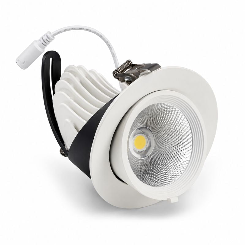 Spot LED Escargot Encastrable Orientable COB 30W 3000lm 23° - Silamp France