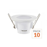 Pack de  10 - Spot LED Etanche 5W Rond Encastrable BLANC IP65