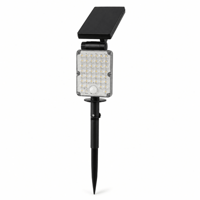 Spot LED Extérieur à Piquer IP65 Solaire 8W 1150lm 144lm/W avec Détecteur CCT 3000K - 4000K - 6500K