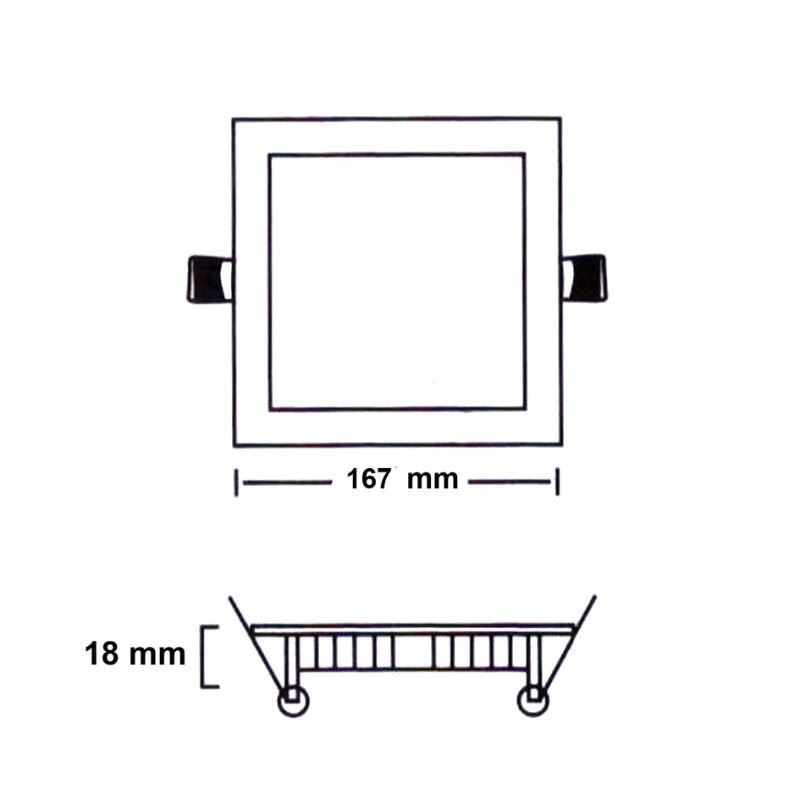 Spot LED Extra Plat Carré 12W Blanc CCT - 3000K/4000K/6000K - Silamp France