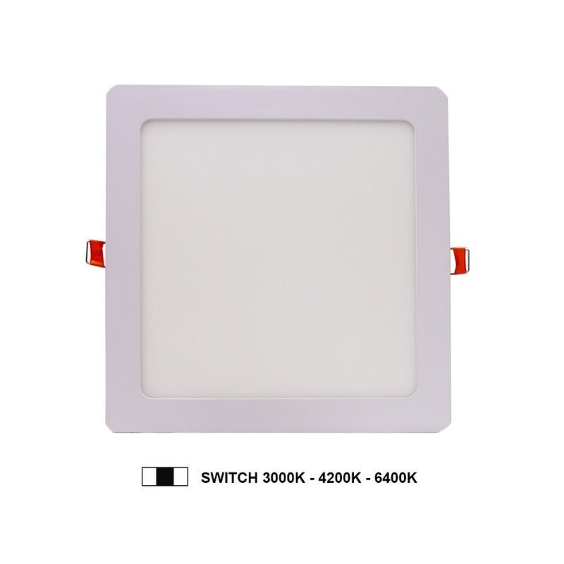 Spot LED Extra Plat Carré 12W Blanc CCT - 3000K/4000K/6000K ( Pack de 10 ) - Silamp France