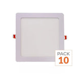 Pack de 10 - Spot LED Extra Plat Carré 12W Blanc CCT - 3000K/4000K/6000K