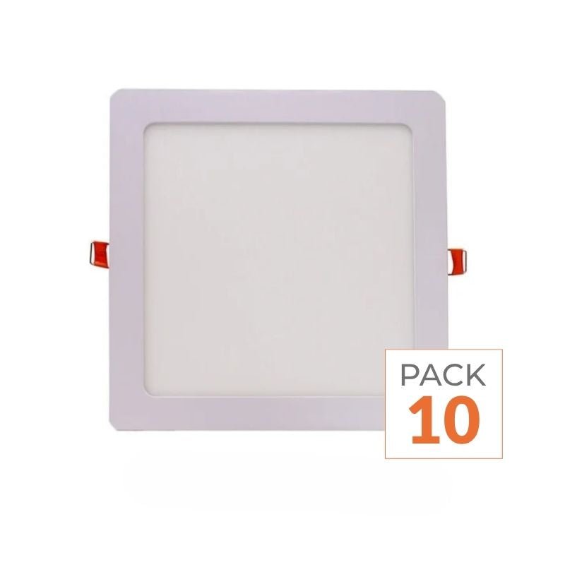 Spot LED Extra Plat Carré 12W Blanc CCT - 3000K/4000K/6000K ( Pack de 10 ) - Silamp France