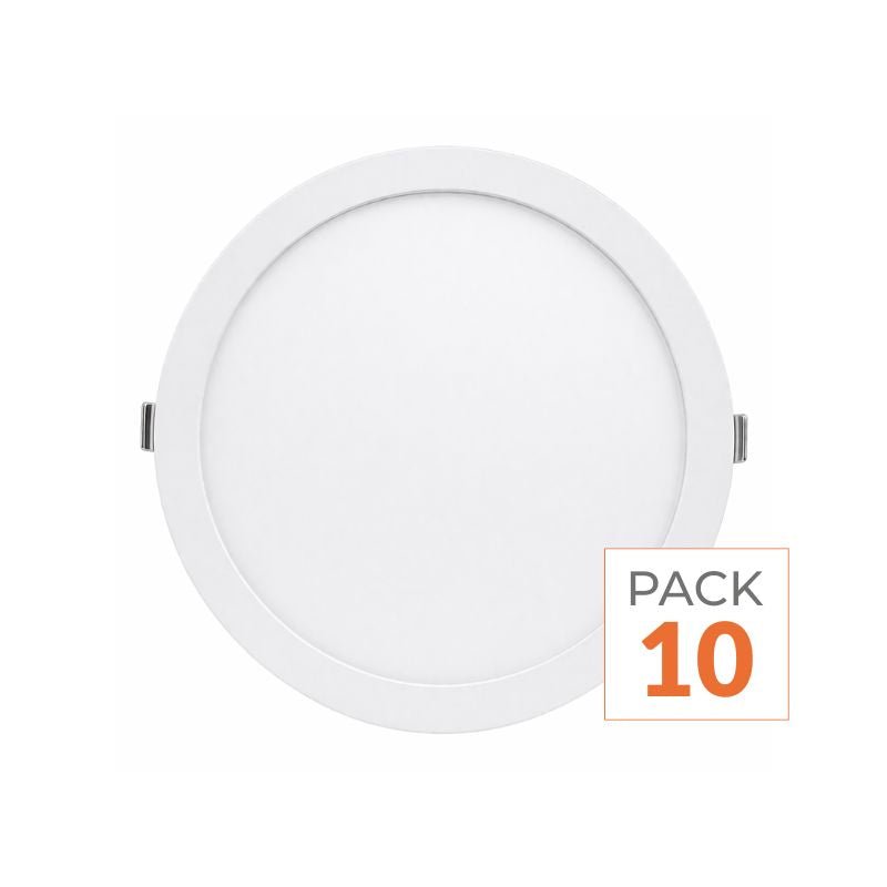 Spot LED Extra Plat Downlight Rond 18W Blanc CCT - 3000K/4000K/6000K ( Pack de 10 ) - Silamp France